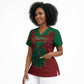 Personalized Morocco Scrub Top Royal Lion Islam Patterns - African Pride