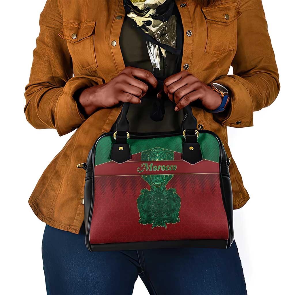 Morocco Shoulder Handbag Royal Lion Islam Patterns - African Pride