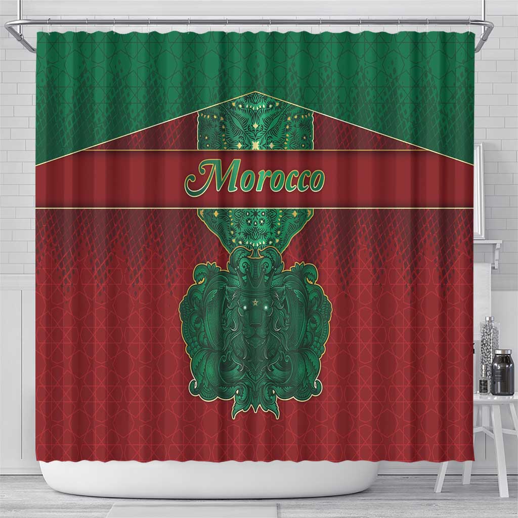 Morocco Shower Curtain Royal Lion Islam Patterns - African Pride