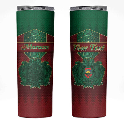 Personalized Morocco Skinny Tumbler Royal Lion Islam Patterns - African Pride