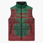 Personalized Morocco Sleeveless Puffer Jacket Royal Lion Islam Patterns - African Pride