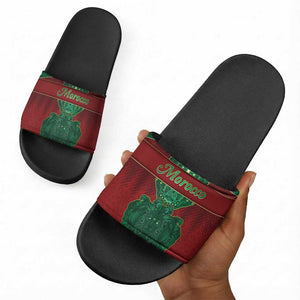 Morocco Slide Sandals Royal Lion Islam Patterns - African Pride