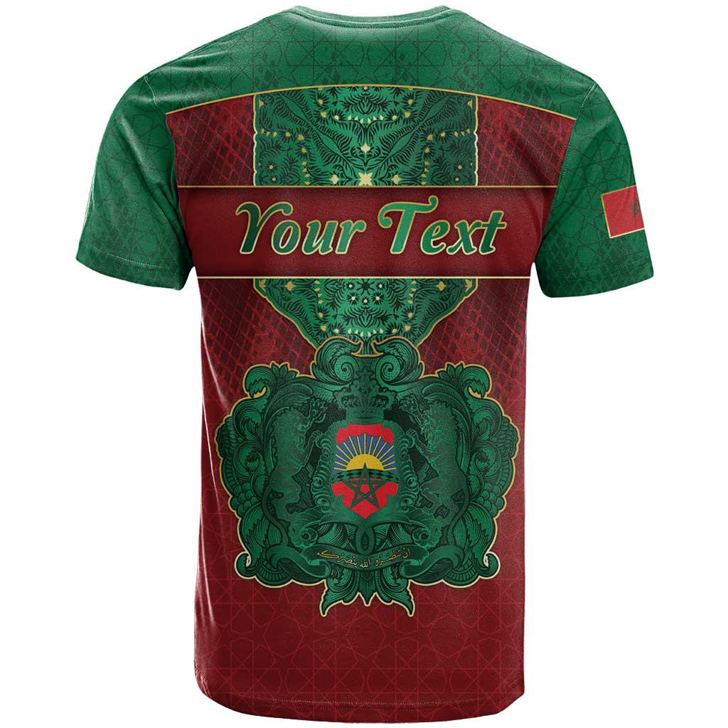 Personalized Morocco T shirt Royal Lion Islam Patterns - African Pride
