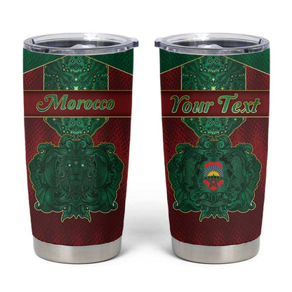 Personalized Morocco Tumbler Cup Royal Lion Islam Patterns - African Pride