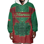 Personalized Morocco Wearable Blanket Hoodie Royal Lion Islam Patterns - African Pride