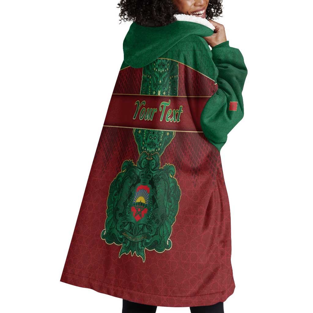 Personalized Morocco Wearable Blanket Hoodie Royal Lion Islam Patterns - African Pride