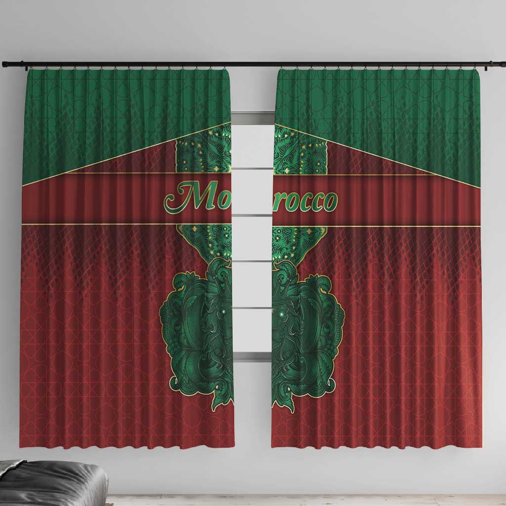 Morocco Window Curtain Royal Lion Islam Patterns - African Pride