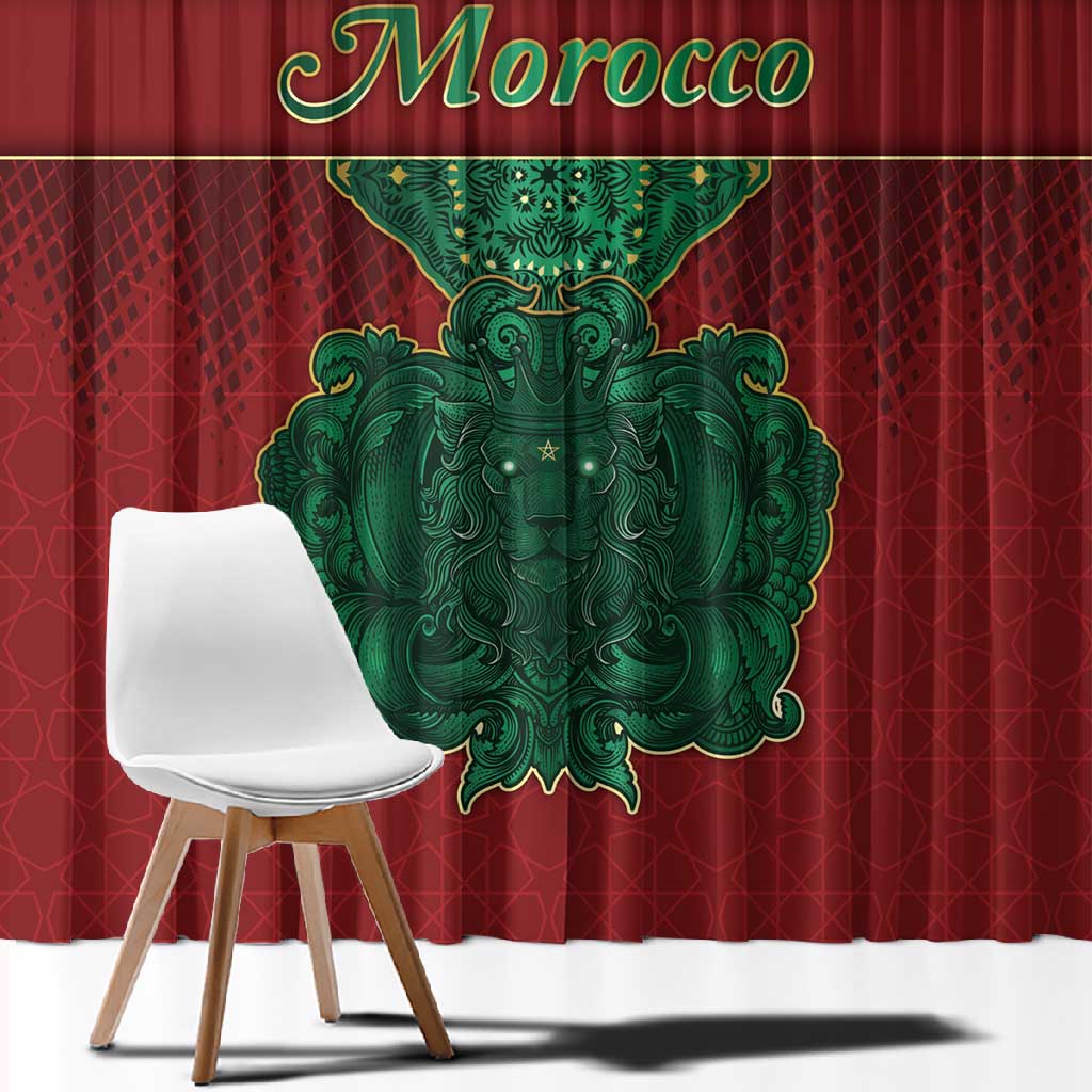 Morocco Window Curtain Royal Lion Islam Patterns - African Pride
