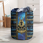 Egyptian Goddess Hathor Laundry Basket Galaxy Ancient Mythology Sun Disk Cow Horn