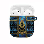Egyptian Goddess Hathor AirPods Case Galaxy Ancient Mythology Sun Disk Cow Horn