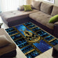Egyptian Goddess Hathor Area Rug Galaxy Ancient Mythology Sun Disk Cow Horn