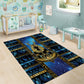 Egyptian Goddess Hathor Area Rug Galaxy Ancient Mythology Sun Disk Cow Horn