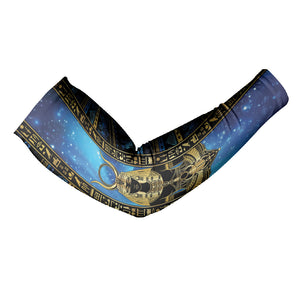 Egyptian Goddess Hathor Arm Sleeves Galaxy Ancient Mythology Sun Disk Cow Horn