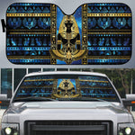 Egyptian Goddess Hathor Auto Sun Shade Galaxy Ancient Mythology Sun Disk Cow Horn