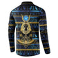 Egyptian Goddess Hathor Button Sweatshirt Galaxy Ancient Mythology Sun Disk Cow Horn