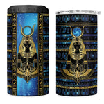 Egyptian Goddess Hathor 4 in 1 Can Cooler Tumbler Galaxy Ancient Mythology Sun Disk Cow Horn