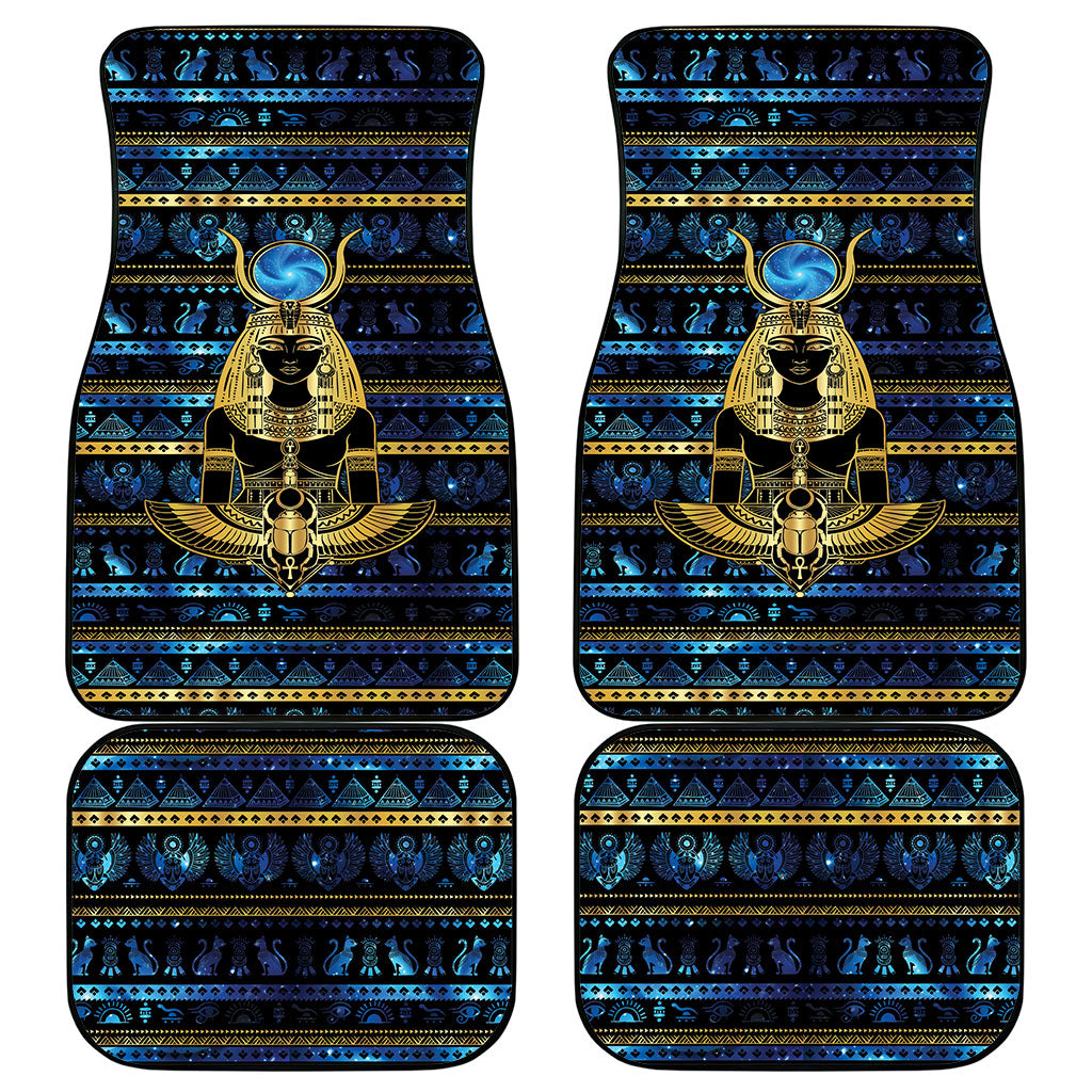 Egyptian Goddess Hathor Car Mats Galaxy Ancient Mythology Sun Disk Cow Horn