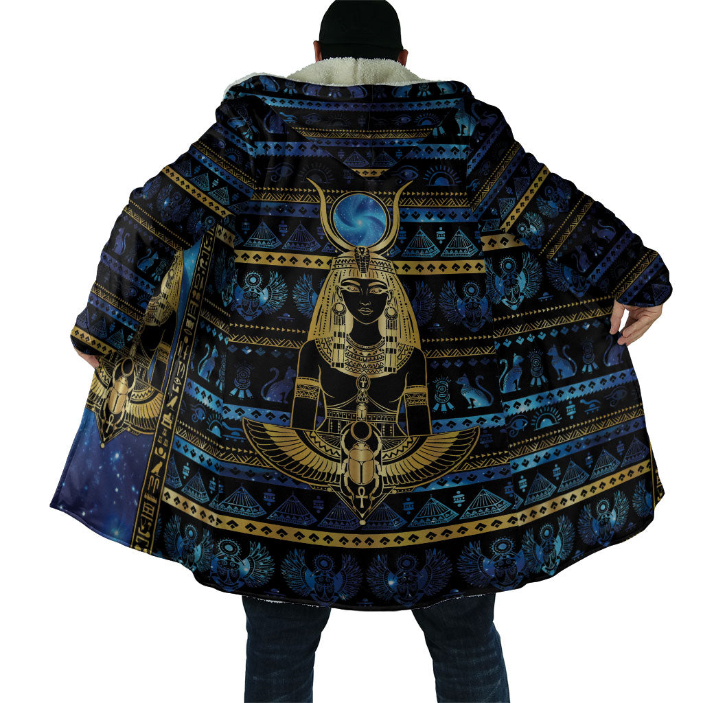 Egyptian Goddess Hathor Cloak Galaxy Ancient Mythology Sun Disk Cow Horn