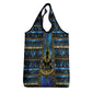 Egyptian Goddess Hathor Grocery Bag Galaxy Ancient Mythology Sun Disk Cow Horn