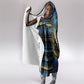 Egyptian Goddess Hathor Hooded Blanket Galaxy Ancient Mythology Sun Disk Cow Horn