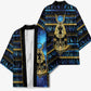Egyptian Goddess Hathor Kimono Galaxy Ancient Mythology Sun Disk Cow Horn