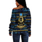 Egyptian Goddess Hathor Off Shoulder Sweater Galaxy Ancient Mythology Sun Disk Cow Horn
