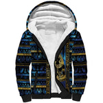 Egyptian Goddess Hathor Sherpa Hoodie Galaxy Ancient Mythology Sun Disk Cow Horn