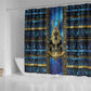 Egyptian Goddess Hathor Shower Curtain Galaxy Ancient Mythology Sun Disk Cow Horn