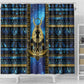 Egyptian Goddess Hathor Shower Curtain Galaxy Ancient Mythology Sun Disk Cow Horn