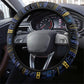 Egyptian Goddess Hathor Steering Wheel Cover Galaxy Ancient Mythology Sun Disk Cow Horn