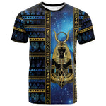 Egyptian Goddess Hathor T shirt Galaxy Ancient Mythology Sun Disk Cow Horn