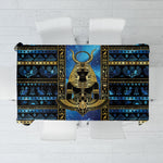 Egyptian Goddess Hathor Tablecloth Galaxy Ancient Mythology Sun Disk Cow Horn