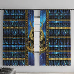 Egyptian Goddess Hathor Window Curtain Galaxy Ancient Mythology Sun Disk Cow Horn