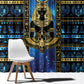 Egyptian Goddess Hathor Window Curtain Galaxy Ancient Mythology Sun Disk Cow Horn
