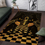 Egyptian Goddess Bastet Area Rug Ancient Mythology Sacred Black Cat