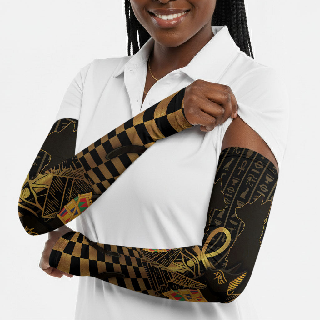 Egyptian Goddess Bastet Arm Sleeves Ancient Mythology Sacred Black Cat