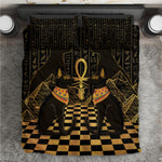 Egyptian Goddess Bastet Bedding Set Ancient Mythology Sacred Black Cat