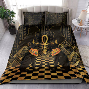 Egyptian Goddess Bastet Bedding Set Ancient Mythology Sacred Black Cat