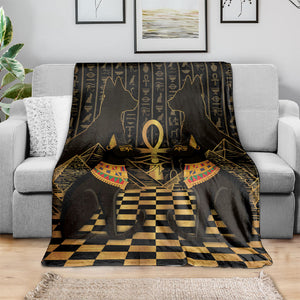 Egyptian Goddess Bastet Blanket Ancient Mythology Sacred Black Cat