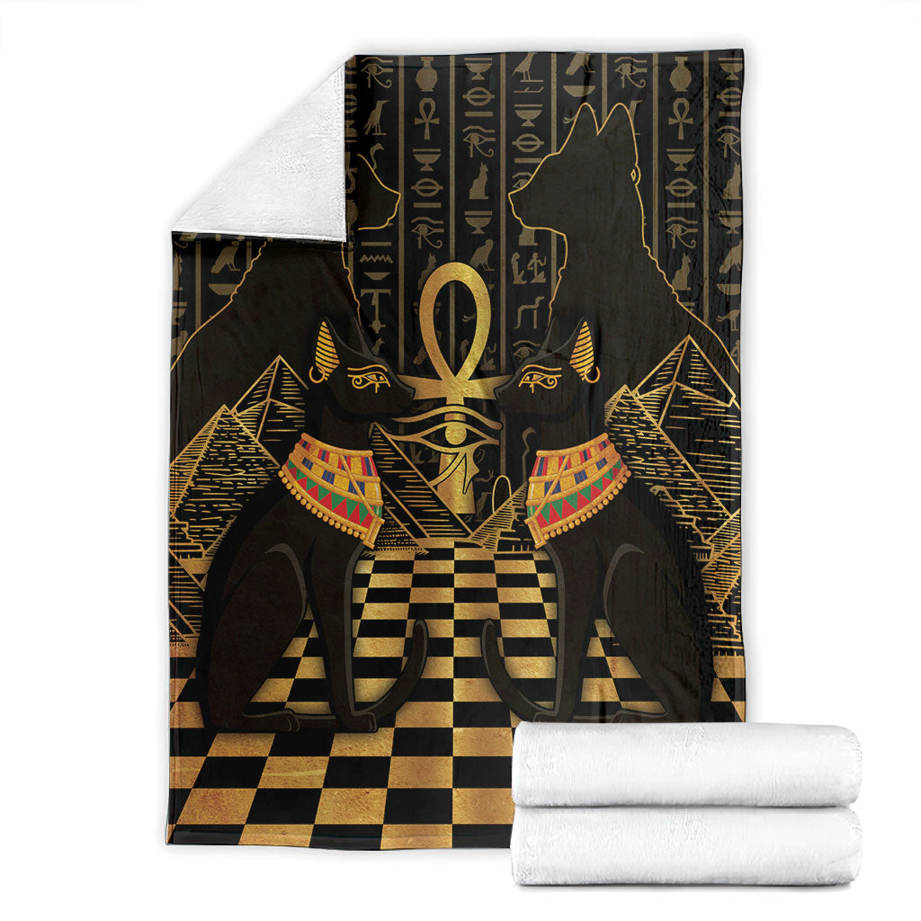 Egyptian Goddess Bastet Blanket Ancient Mythology Sacred Black Cat