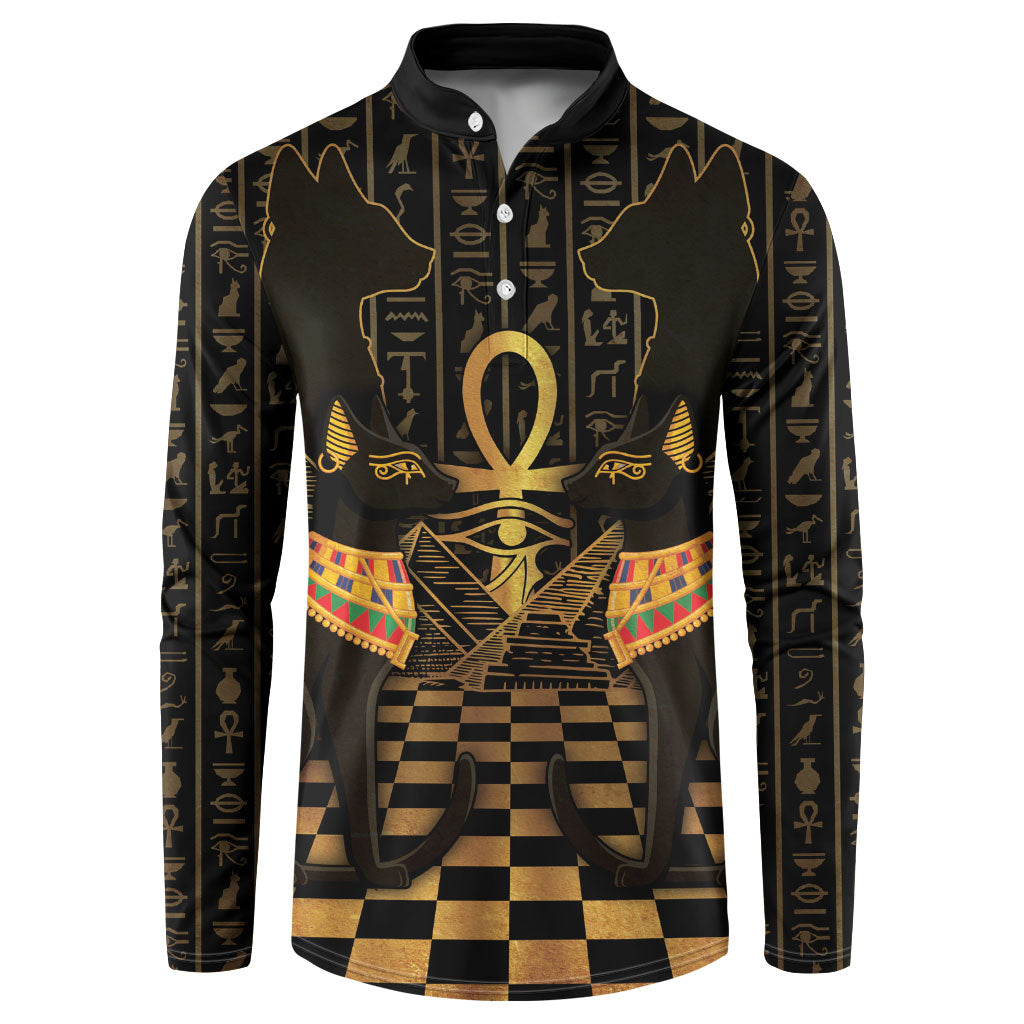 Egyptian Goddess Bastet Button Sweatshirt Ancient Mythology Sacred Black Cat