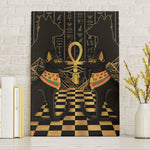 Egyptian Goddess Bastet Canvas Wall Art Ancient Mythology Sacred Black Cat