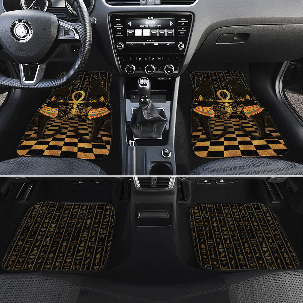 Egyptian Goddess Bastet Car Mats Ancient Mythology Sacred Black Cat