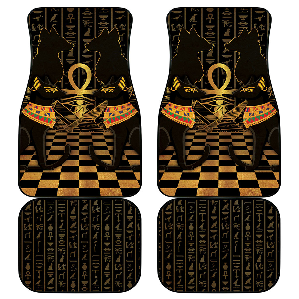 Egyptian Goddess Bastet Car Mats Ancient Mythology Sacred Black Cat