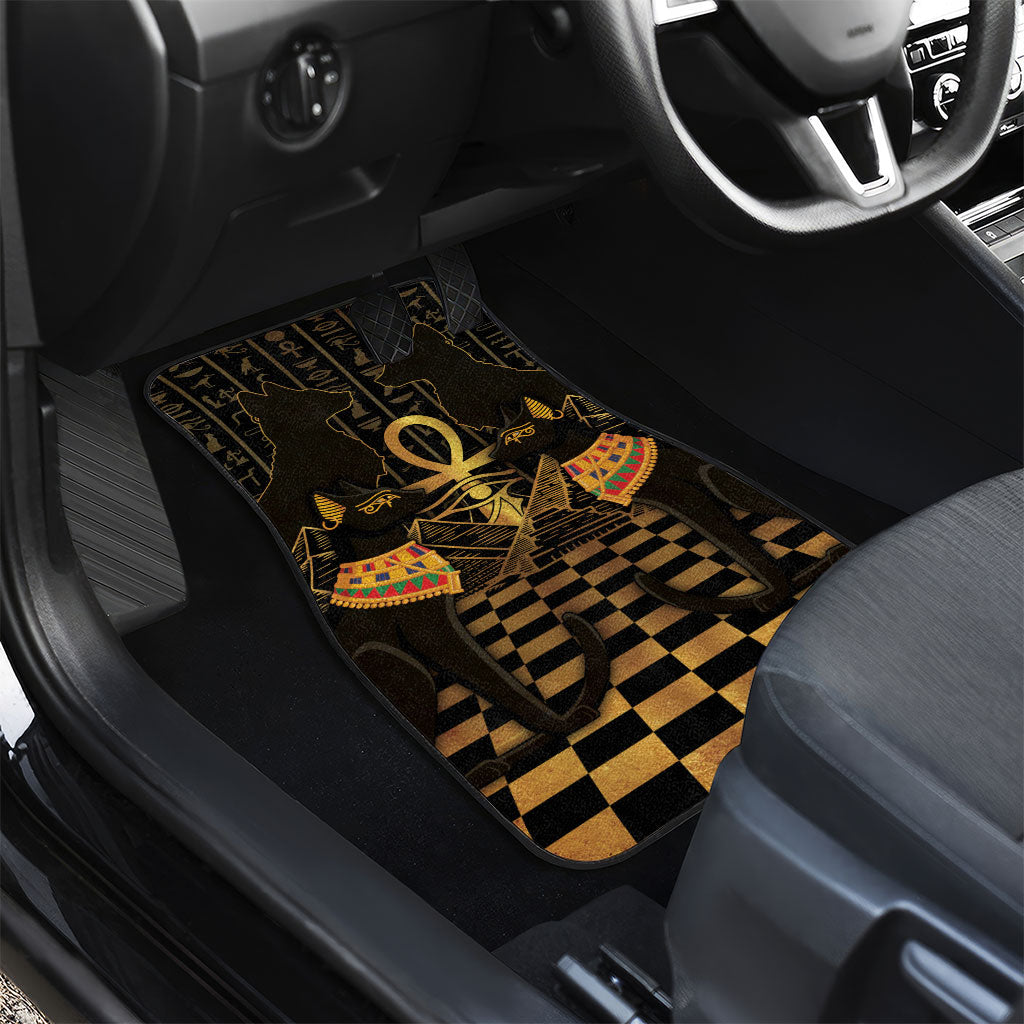 Egyptian Goddess Bastet Car Mats Ancient Mythology Sacred Black Cat