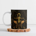 Egyptian Goddess Bastet Ceramic Mug Ancient Mythology Sacred Black Cat