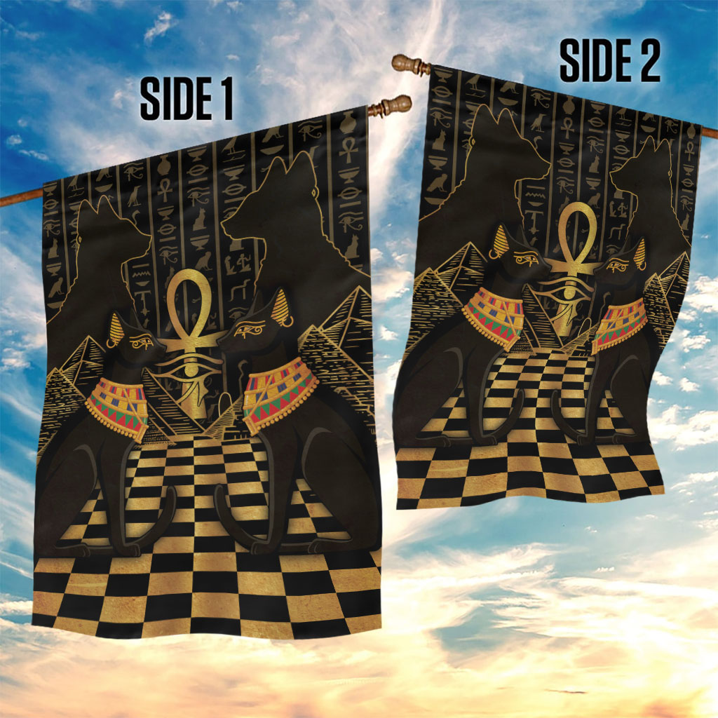 Egyptian Goddess Bastet Garden Flag Ancient Mythology Sacred Black Cat