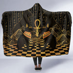 Egyptian Goddess Bastet Hooded Blanket Ancient Mythology Sacred Black Cat