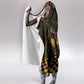Egyptian Goddess Bastet Hooded Blanket Ancient Mythology Sacred Black Cat