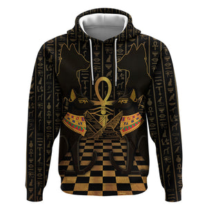 Egyptian Goddess Bastet Hoodie Ancient Mythology Sacred Black Cat